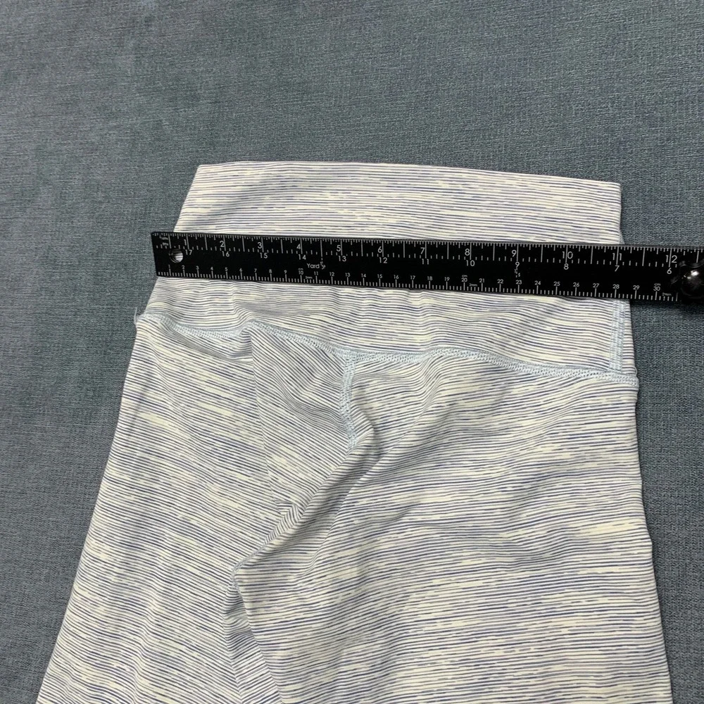 Lululemon Leggings Womens 22 White Blue Space Dye Athletic Gym Training Workout